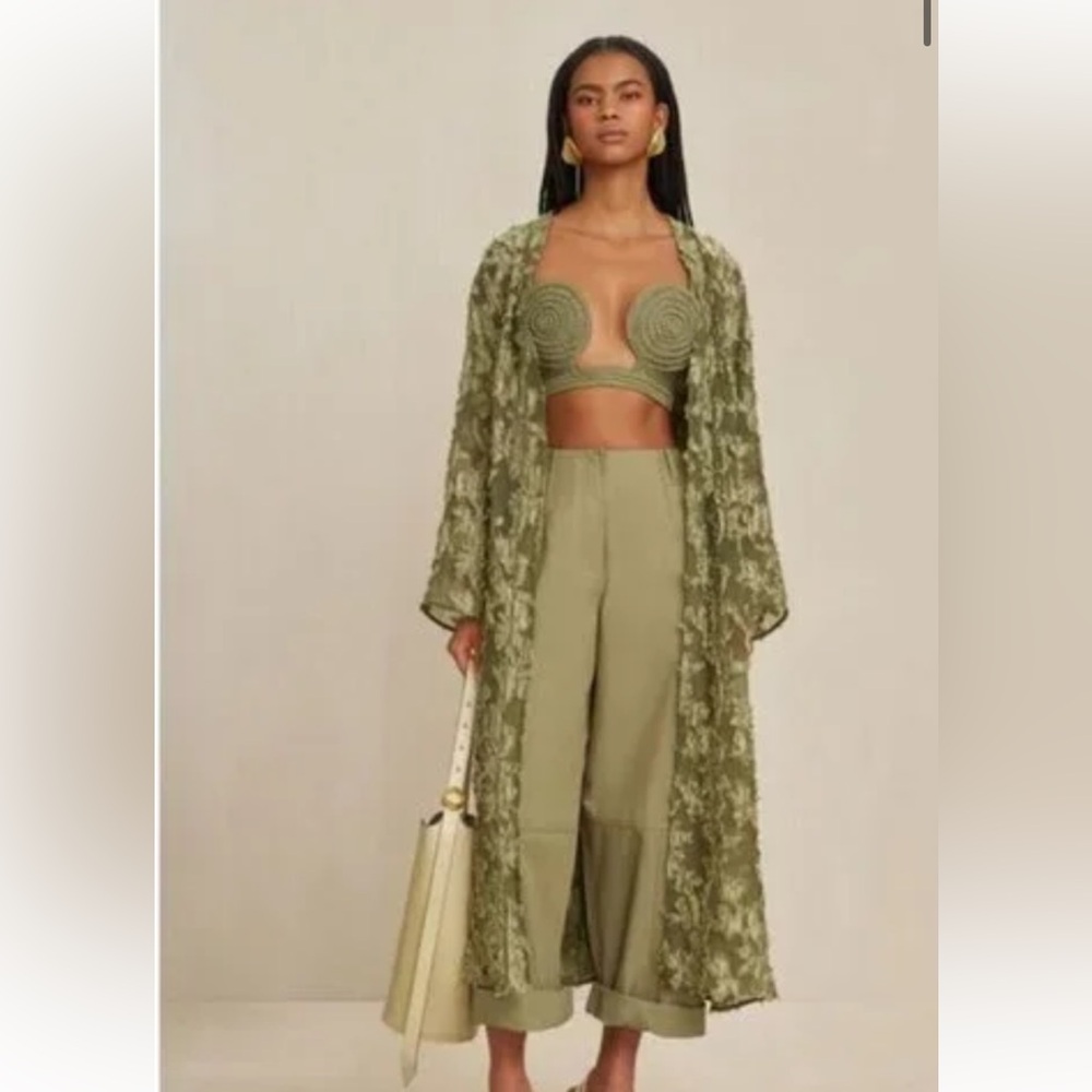 Cult Gaia Olive Green cape